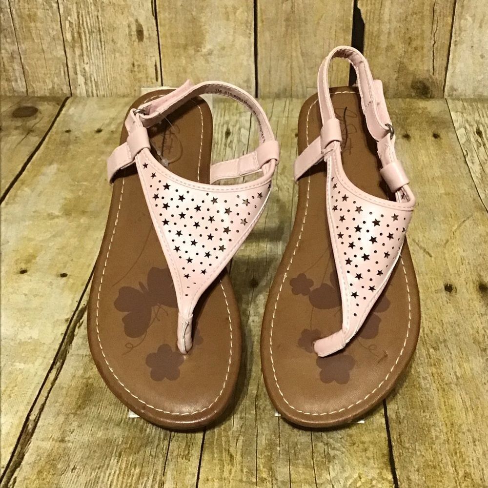 City Streets Pink Star Sandals 3M Girls Summer‎